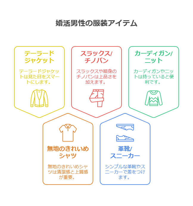 婚活男性の服装アイテム5選