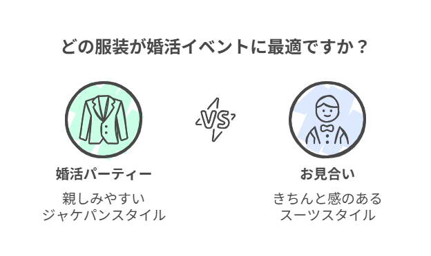 【スーツだけじゃない】婚活パーティーやお見合いでの具体的な服装例