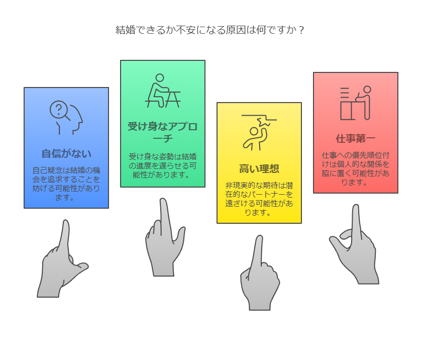結婚できるか不安がちな人が持つ特徴