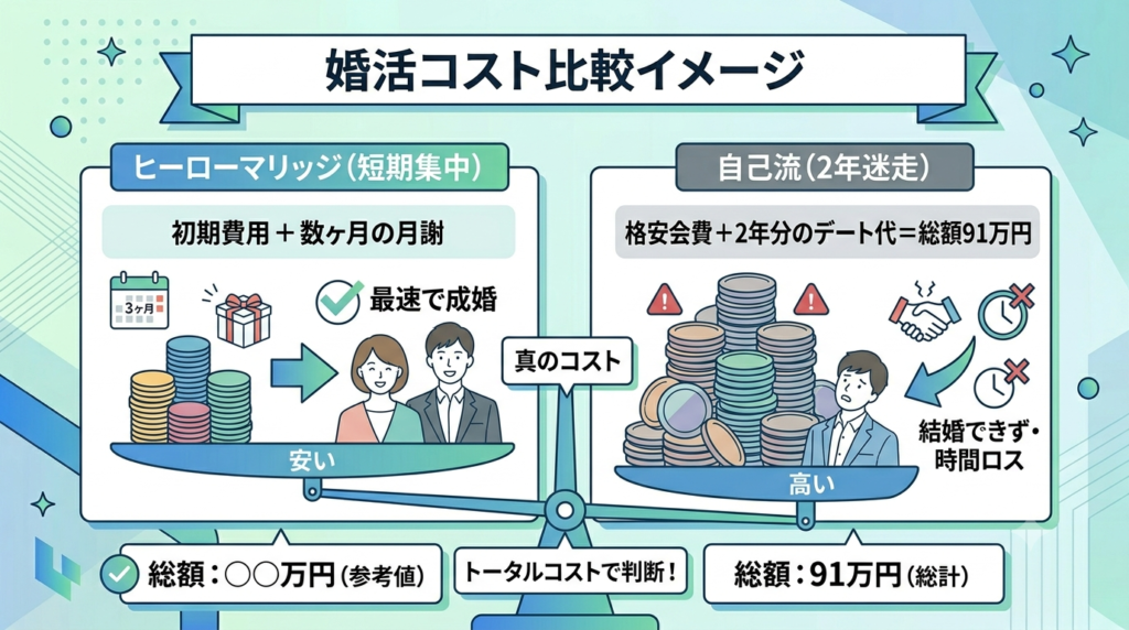 婚活コスト比較イメージ
